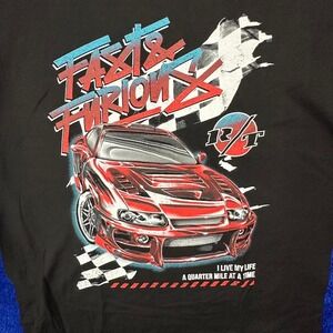Fast & Furious 1/4 quarter mile black cotton tee Vintage Rare‎ Mens M #F&F